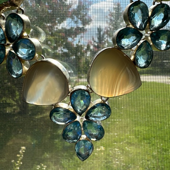 Gorgeous Sterling Silver custom made blue topaz necklace - Picture 14 of 14